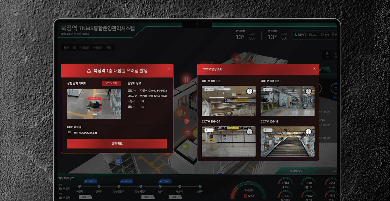 TNMS 양산선 무인관제 대시보드 detail image 2